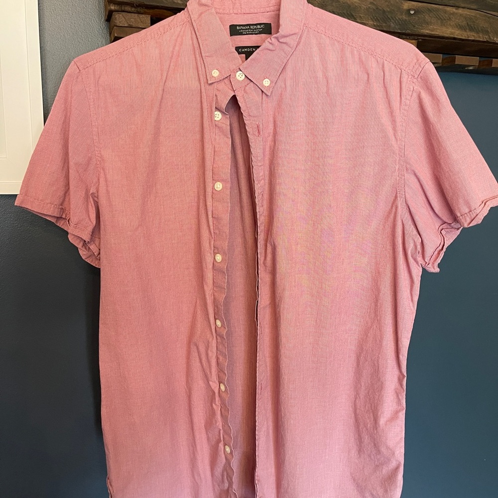 Mens large red Banana Republic Button Down Shirt